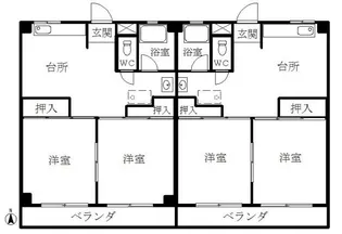コーポ鶴場【3階】の間取り