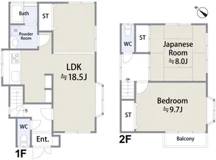 神奈川県横浜市中区豆口台【一戸建】の間取り