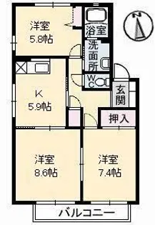 3Kの間取り画像