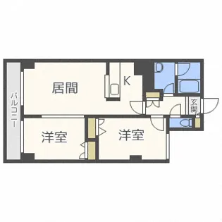 コンフォリア北三条【3階】の間取り