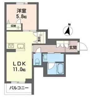 メゾンリッチ【2階】の間取り