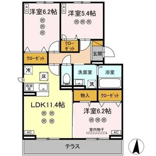 サリサ.J【1階】の間取り