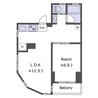 風見コーポ【1階】の間取り