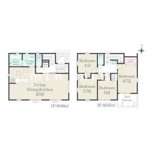 熊本県菊池郡大津町大字大津【一戸建】の間取り