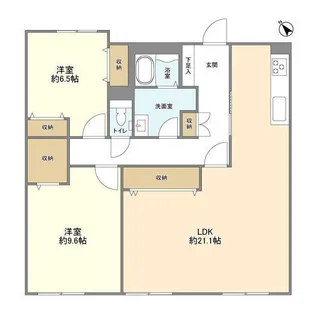 日本橋浜町Fタワー【20階】の間取り