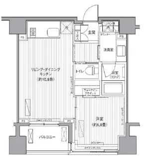 コスモグラシア人形町【5階】の間取り