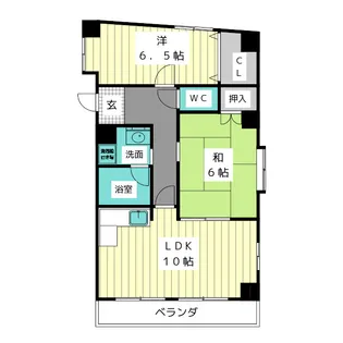 グロリア朝日が丘【2階】の間取り