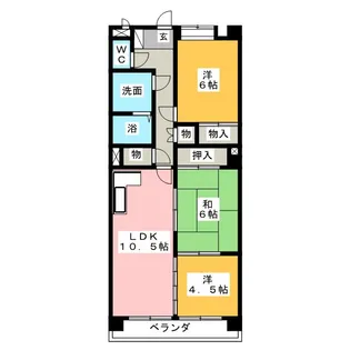 レジデンスエーワン【4階】の間取り