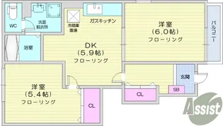 ポプラール【1階】の間取り