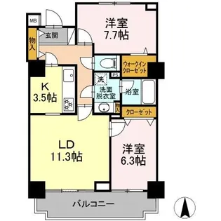 アコール北千住【3階】の間取り