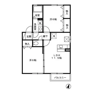 ヴェル・フォンセみやき A棟【1階】の間取り