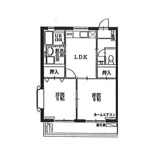 ロイヤルプラザ南二日町B棟【2階】の間取り