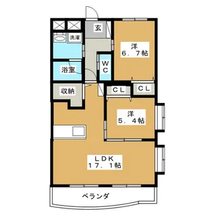 サンティール【1階】の間取り