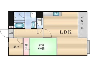 四ツ橋セントラルハイツ【9階】の間取り