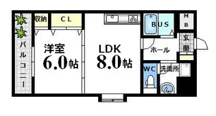 広島県広島市中区堺町2【マンション】の間取り