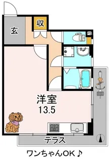 大阪府八尾市竹渕1【アパート】の間取り