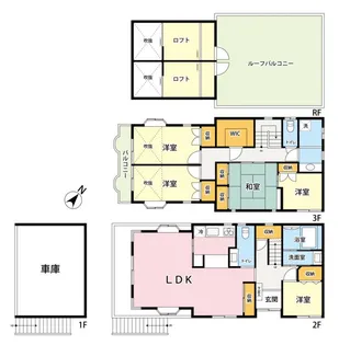 東京都目黒区青葉台1【一戸建】の間取り