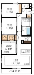 エトワールヴァリ プリミエ【4階】の間取り