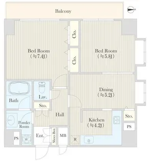 ガーデンクレスト【6階】の間取り