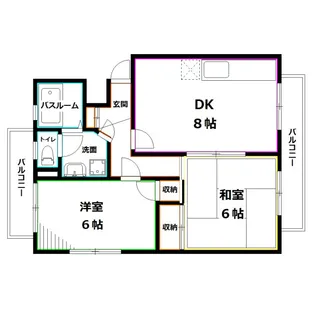 ウィンベル村上【2階】の間取り