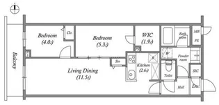 プライムガーデン若木【5階】の間取り