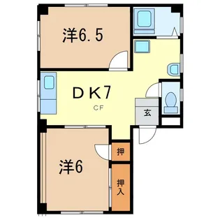 コーポニューガンジョー【4階】の間取り