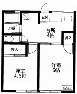 シティハイム キャロル【2階】の間取り