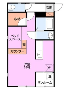 新築学生アパート【1階】の間取り