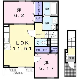 メゾン ド シュシュ II【2階】の間取り