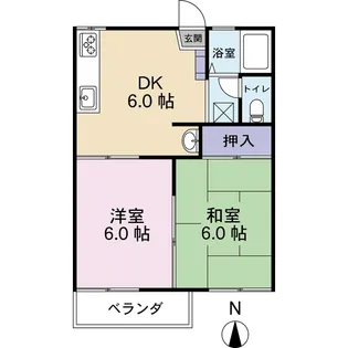 コーポ岡埜【2階】の間取り