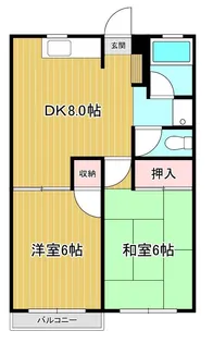 ヒルサイドテラスナガワ【2階】の間取り