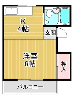 KCハイツ石山【1階】の間取り
