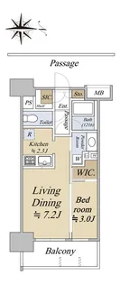 リビオレゾン東陽町ステーションプレミア【7階】の間取り