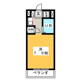 アップライト三田【1階】の間取り