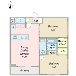 Vellc Freat【2階】の間取り
