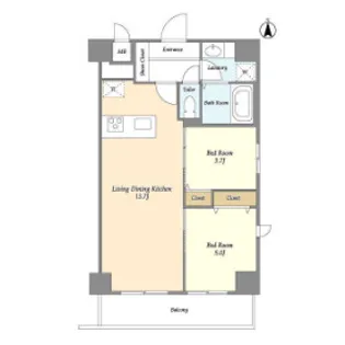 グランカーサ南千住【6階】の間取り