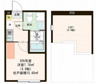シャンペル三園【2階】の間取り