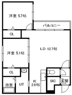 Moiwa view【2階】の間取り