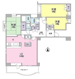 パレ・デ・シャンサール【2階】の間取り