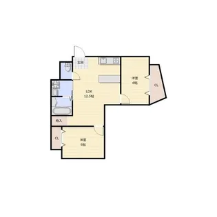 モリダイヤハイツ栄【12階】の間取り