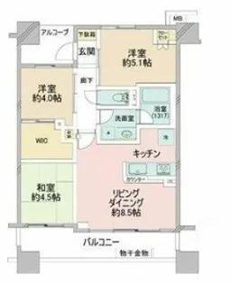 ナイス・エス・アリーナ川崎駅前通【3階】の間取り