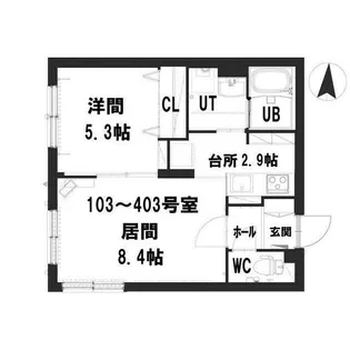 グランメールピアレス【4階】の間取り