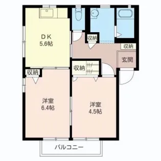 ヴィラフォンテーヌA【1階】の間取り