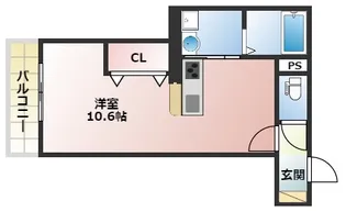 エスペランサ西新町【2階】の間取り