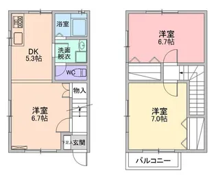 ハイツめぐみ3【1階】の間取り