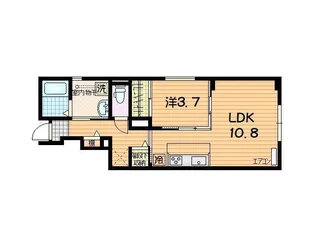 MITAKE SOLEIL(ミタケ ソレイユ)【1階】の間取り