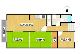 USハイツ【2階】の間取り