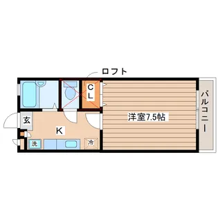 Kハウス参番館【1階】の間取り