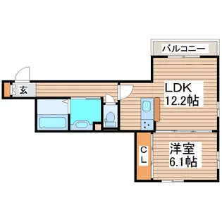 ディアコート上杉【1階】の間取り