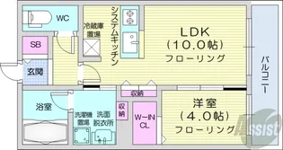 アルファスクエアS17【4階】の間取り